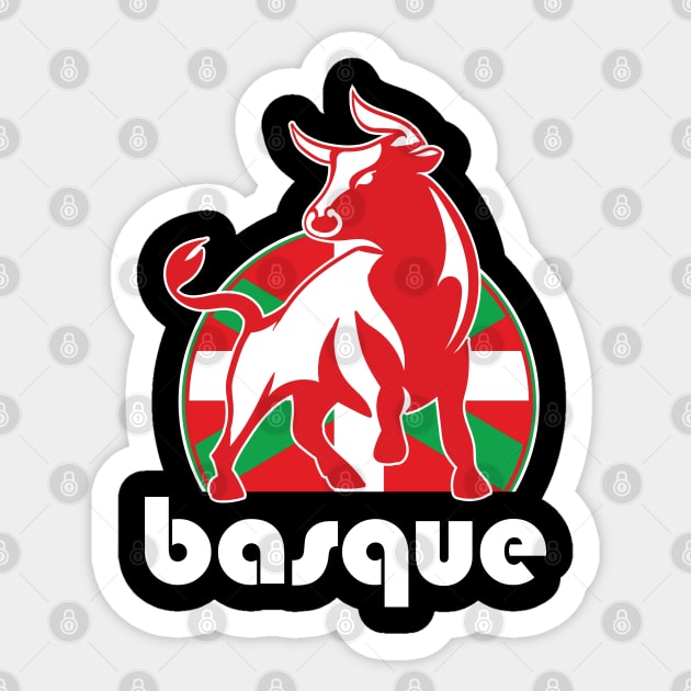 Aatxe - The Basque Bull - Basque print Basque Pride product Sticker by Vector Deluxe